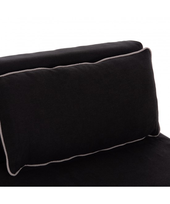 ΠΟΛΥΘΡΟΝΑ ΚΡΕΒΑΤΙ BRAXTON HM8425.03 ΜΑΥΡΟ ΥΦΑΣΜΑ 78x88x78Υεκ.