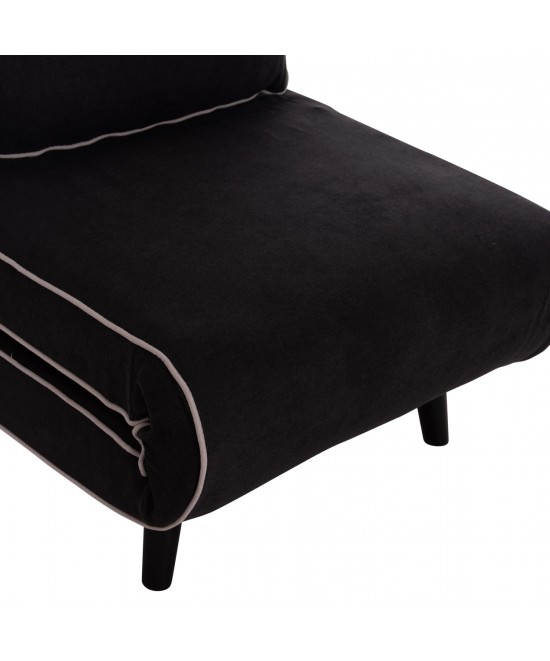 ΠΟΛΥΘΡΟΝΑ ΚΡΕΒΑΤΙ BRAXTON HM8425.03 ΜΑΥΡΟ ΥΦΑΣΜΑ 78x88x78Υεκ.