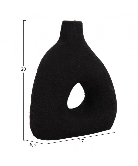 ΕΠΙΤΡΑΠΕΖΙΟ ΔΙΑΚΟΣΜΗΤΙΚΟ ΒΑΖΟ DECANT HM4667.01Μ ΤΕΡΑΚΟΤΑ ΣΕ ΜΑΥΡΟ--17x6.5x20Υεκ.