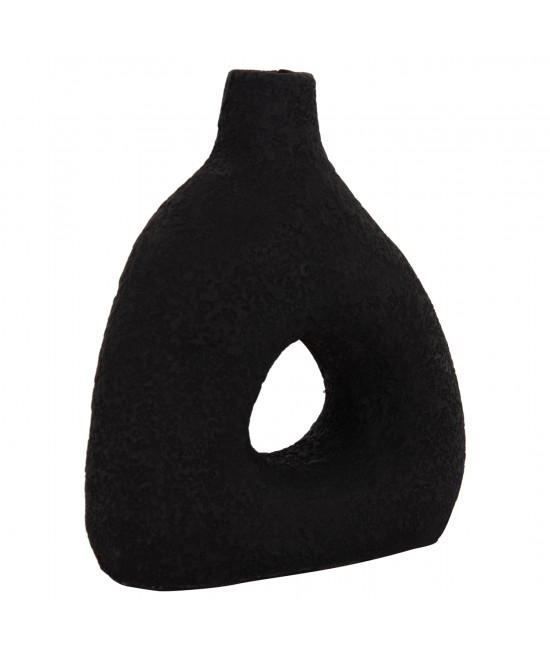 ΕΠΙΤΡΑΠΕΖΙΟ ΔΙΑΚΟΣΜΗΤΙΚΟ ΒΑΖΟ DECANT HM4667.01Μ ΤΕΡΑΚΟΤΑ ΣΕ ΜΑΥΡΟ--17x6.5x20Υεκ.