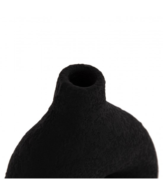 ΕΠΙΤΡΑΠΕΖΙΟ ΔΙΑΚΟΣΜΗΤΙΚΟ ΒΑΖΟ DECANT HM4667.01Μ ΤΕΡΑΚΟΤΑ ΣΕ ΜΑΥΡΟ--17x6.5x20Υεκ.