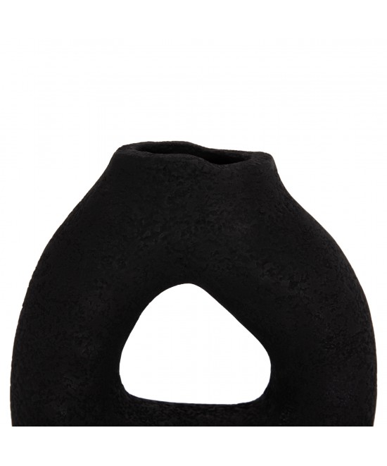 ΕΠΙΤΡΑΠΕΖΙΟ ΔΙΑΚΟΣΜΗΤΙΚΟ ΒΑΖΟ DECANT HM4667.01S ΤΕΡΑΚΟΤΑ ΣΕ ΜΑΥΡΟ--17.5x6.5x17Υεκ.