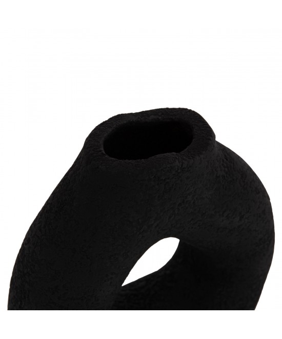 ΕΠΙΤΡΑΠΕΖΙΟ ΔΙΑΚΟΣΜΗΤΙΚΟ ΒΑΖΟ DECANT HM4667.01S ΤΕΡΑΚΟΤΑ ΣΕ ΜΑΥΡΟ--17.5x6.5x17Υεκ.