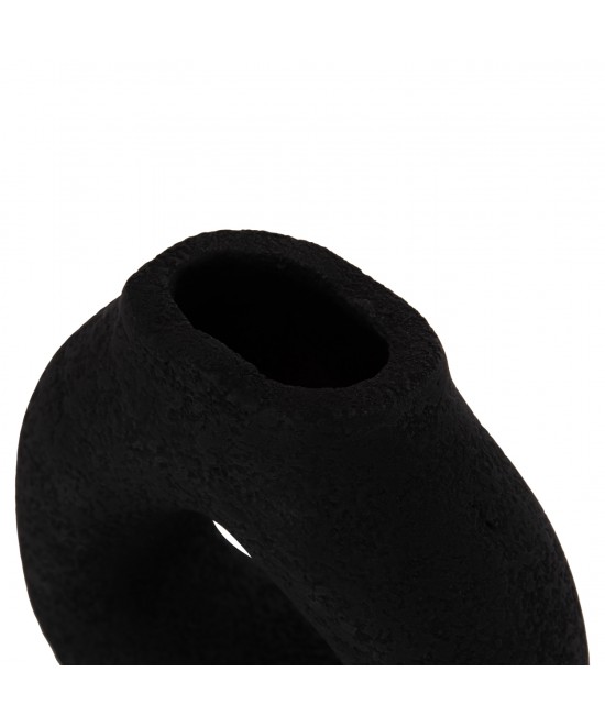 ΕΠΙΤΡΑΠΕΖΙΟ ΔΙΑΚΟΣΜΗΤΙΚΟ ΒΑΖΟ DECANT HM4667.01S ΤΕΡΑΚΟΤΑ ΣΕ ΜΑΥΡΟ--17.5x6.5x17Υεκ.