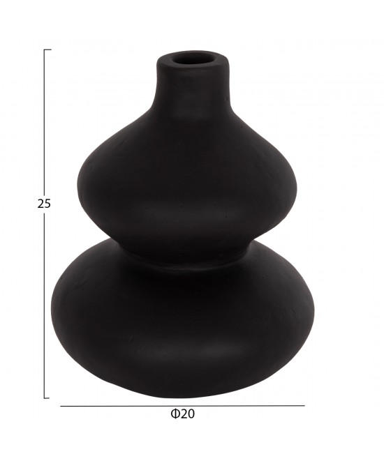 ΕΠΙΤΡΑΠΕΖΙΟ ΔΙΑΚΟΣΜΗΤΙΚΟ ΒΑΖΟ CHELIN HM4670S ΤΕΡΑΚΟΤΑ ΣΕ ΜΑΥΡΟ--Φ20x25Υεκ.