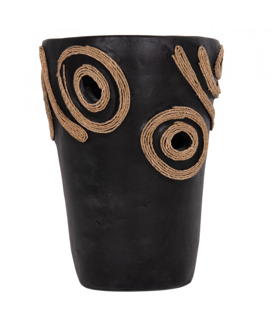 ΕΠΙΤΡΑΠΕΖΙΟ ΔΙΑΚΟΣΜΗΤΙΚΟ ΒΑΖΟ DEAN HM4677.01S ΤΕΡΑΚΟΤΑ ΣΕ ΜΑΥΡΟ--Φ19x25Υεκ.