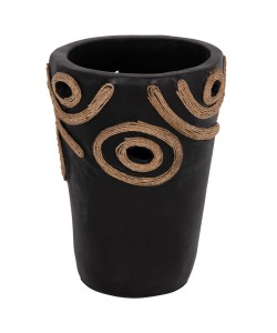 ΕΠΙΤΡΑΠΕΖΙΟ ΔΙΑΚΟΣΜΗΤΙΚΟ ΒΑΖΟ DEAN HM4677.01S ΤΕΡΑΚΟΤΑ ΣΕ ΜΑΥΡΟ--Φ19x25Υεκ.