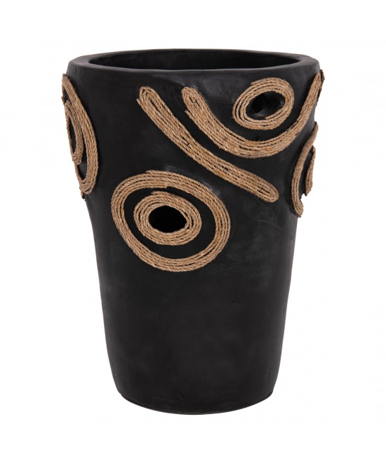 ΕΠΙΤΡΑΠΕΖΙΟ ΔΙΑΚΟΣΜΗΤΙΚΟ ΒΑΖΟ DEAN HM4677.01S ΤΕΡΑΚΟΤΑ ΣΕ ΜΑΥΡΟ--Φ19x25Υεκ.