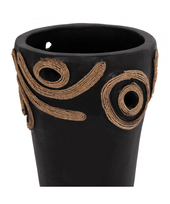 ΕΠΙΤΡΑΠΕΖΙΟ ΔΙΑΚΟΣΜΗΤΙΚΟ ΒΑΖΟ DEAN HM4677.01S ΤΕΡΑΚΟΤΑ ΣΕ ΜΑΥΡΟ--Φ19x25Υεκ.