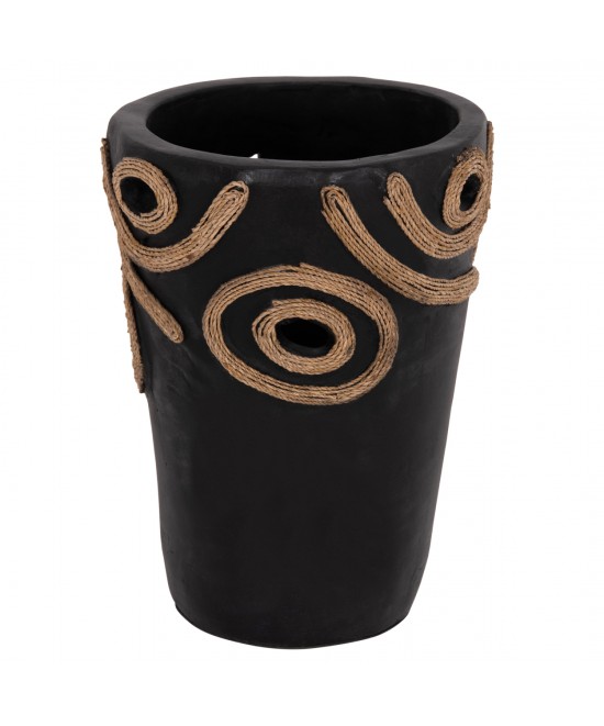 ΕΠΙΤΡΑΠΕΖΙΟ ΔΙΑΚΟΣΜΗΤΙΚΟ ΒΑΖΟ DEAN HM4677.01S ΤΕΡΑΚΟΤΑ ΣΕ ΜΑΥΡΟ--Φ19x25Υεκ.