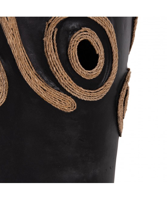 ΕΠΙΤΡΑΠΕΖΙΟ ΔΙΑΚΟΣΜΗΤΙΚΟ ΒΑΖΟ DEAN HM4677.01S ΤΕΡΑΚΟΤΑ ΣΕ ΜΑΥΡΟ--Φ19x25Υεκ.