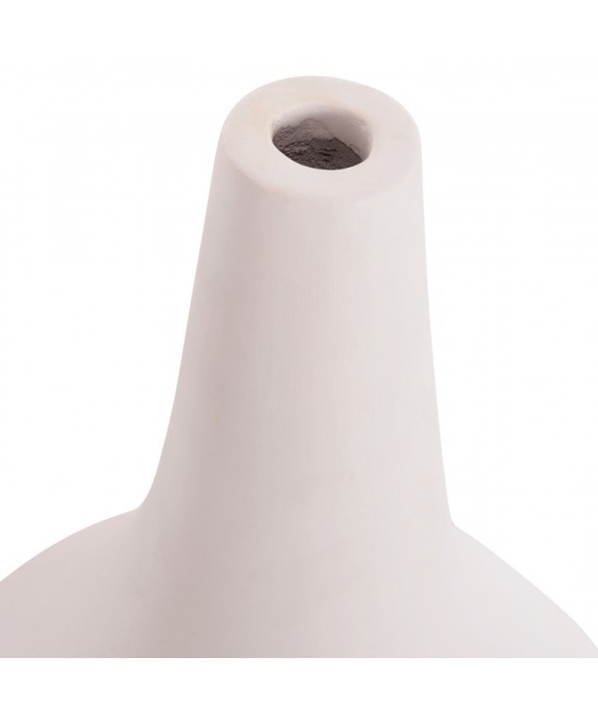 ΕΠΙΤΡΑΠΕΖΙΟ ΔΙΑΚΟΣΜΗΤΙΚΟ ΒΑΖΟ DENI HM4663.02L FIBER CEMENT ΣΕ ΛΕΥΚΟ--Φ26x39Υεκ