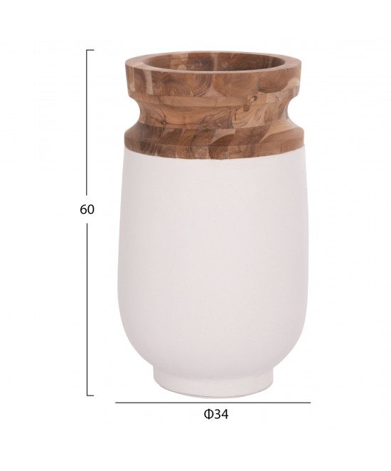 ΔΙΑΚΟΣΜΗΤΙΚΑ ΒΑΖΑ ΔΑΠΕΔΟΥ 2ΤΜΧ LINTER HM21140.02 FIBER CEMENT ΛΕΥΚΟ-ΞΥΛΟ ΤΕΑΚ 47Υ & 60Υεκ