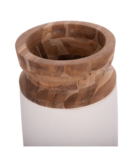 ΔΙΑΚΟΣΜΗΤΙΚΑ ΒΑΖΑ ΔΑΠΕΔΟΥ 2ΤΜΧ LINTER HM21140.02 FIBER CEMENT ΛΕΥΚΟ-ΞΥΛΟ ΤΕΑΚ 47Υ & 60Υεκ