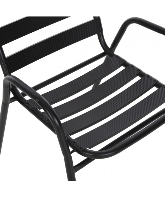 ΣΕΤ ΤΡΑΠΕΖΑΡΙΑΣ 5ΤΜΧ ADAM HM21219.01 ΚΑΡΕΚΛΕΣ ΜΕΤΑΛΛΙΚΕΣ & ΤΡΑΠΕΖΙ 110x60 ΜΑΥΡΟ