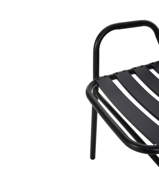 ΣΕΤ ΤΡΑΠΕΖΑΡΙΑΣ 5ΤΜΧ ADAM HM21219.01 ΚΑΡΕΚΛΕΣ ΜΕΤΑΛΛΙΚΕΣ & ΤΡΑΠΕΖΙ 110x60 ΜΑΥΡΟ