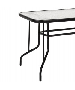 ΣΕΤ ΤΡΑΠΕΖΑΡΙΑΣ 5ΤΜΧ ADAM HM21219.01 ΚΑΡΕΚΛΕΣ ΜΕΤΑΛΛΙΚΕΣ & ΤΡΑΠΕΖΙ 110x60 ΜΑΥΡΟ