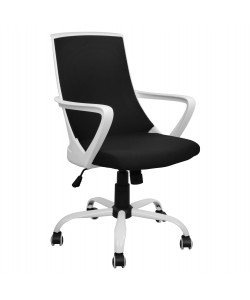 ΚΑΡΕΚΛΑ ΓΡΑΦΕΙΟΥ MALFOI HM1053.01 ΜΑΥΡO MESH & ΠΟΔΙ ΜΕΤΑΛΛΙΚΟ 58x59x103 εκ.