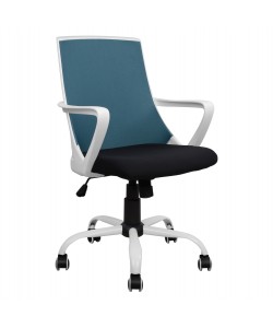 ΚΑΡΕΚΛΑ ΓΡΑΦΕΙΟΥ MALFOI HM1053.06 ΜΠΛΕ MESH & ΠΟΔΙ ΜΕΤΑΛΛΙΚΟ 58x59x103 εκ.