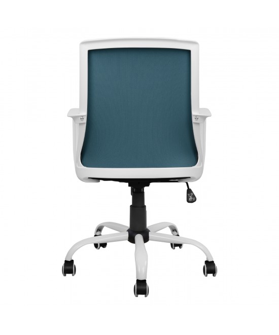ΚΑΡΕΚΛΑ ΓΡΑΦΕΙΟΥ MALFOI HM1053.06 ΜΠΛΕ MESH & ΠΟΔΙ ΜΕΤΑΛΛΙΚΟ 58x59x103 εκ.