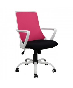 ΚΑΡΕΚΛΑ ΓΡΑΦΕΙΟΥ MALFOI HM1053.05 ΡΟΖ MESH & ΠΟΔΙ ΜΕΤΑΛΛΙΚΟ 58x59x103 εκ.