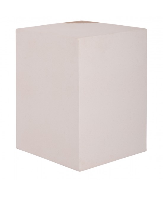 ΒΟΗΘΗΤΙΚΟ ΤΡΑΠΕΖΙ LEIA HM18163.02 FIBER CEMENT ΛΕΥΚΟ-ΞΥΛΟ TEAK 32.5x32.5x46Υεκ.