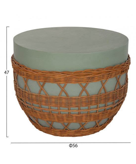 ΤΡΑΠΕΖΙ ΣΑΛΟΝΙΟΥ VILHENA HM18165 FIBER CEMENT ΠΡΑΣΙΝΟ-RATTAN ΦΥΣΙΚΟ Φ56x47Υεκ. ΤΡΑΠΕΖΙ ΣΑΛΟΝΙΟΥ VILHENA HM18165 FIBER CEMENT ΠΡΑΣΙΝΟ-RATTAN ΦΥΣΙΚΟ Φ56x47Υεκ.