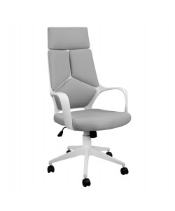 ΚΑΡΕΚΛΑ ΓΡΑΦΕΙΟΥ ANIVIA HM1054.21 ΓΚΡΙ & ΠΟΔΙ ΛΕΥΚΟ 64x61x126 εκ.