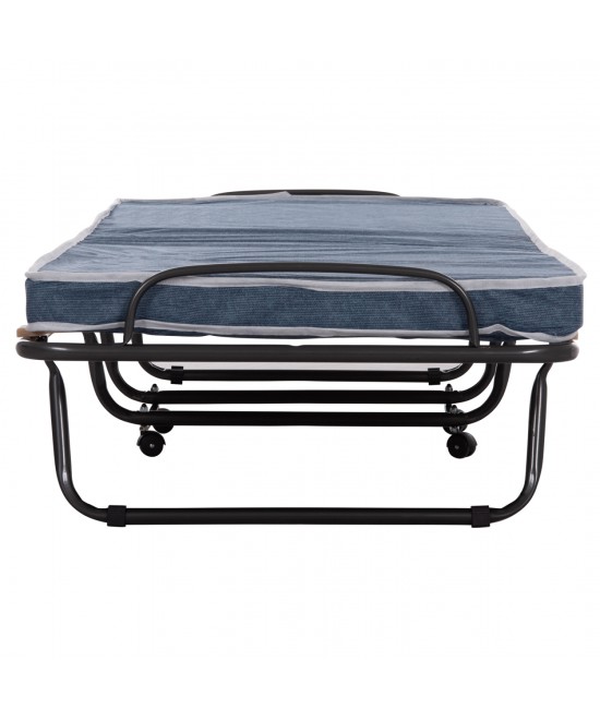 ΚΡΕΒΑΤΙ-ΡΑΝΤΖΟ ΙΤΑΛΙΑΣ SLADE HM604.03 ΜΕΤΑΛ. ΜΕ ΡΟΔΕΣ & ΣΤΡΩΜΑ 6,5εκ ΟΨΗ ΤΖΙΝ 80x183x37,5Yεκ