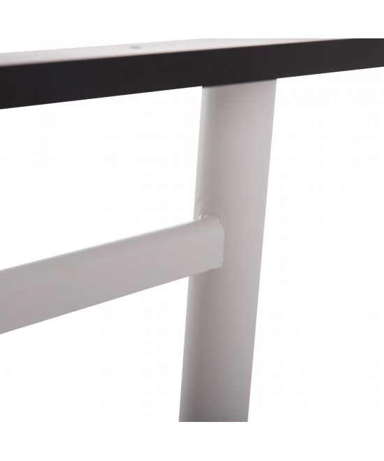 ΒΑΣΗ ΤΡΑΠΕΖΙΟΥ ΜΕΤΑΛΛΙΚΗ ΔΙΠΛΗ HM461.12 ΛΕΥΚΗ ΜΕ ΡΕΓΟΥΛΑΤΟΡΟΥΣ 100x60x73Υεκ.