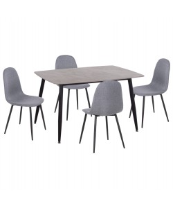 ΣΕΤ ΤΡΑΠΕΖΑΡΙΑΣ 5ΤΜΧ RAVEN HM21068.03 ΚΕΡΑΜΙΚΟ TOP ΓΚΡΙ ΜΑΡΜΑΡΟ--ΓΚΡΙ ΥΦΑΣΜΑ