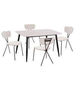 ΣΕΤ ΤΡΑΠΕΖΑΡΙΑΣ 5ΤΜΧ RAVEN HM21067.01 ΚΕΡΑΜΙΚΟ TOP ΛΕΥΚΟ ΜΑΡΜΑΡΟ--ΜΕΤΑΛΛΟ