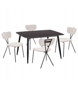 ΣΕΤ ΤΡΑΠΕΖΑΡΙΑΣ 5ΤΜΧ RAVEN HM21067.02 ΚΕΡΑΜΙΚΟ TOP ΜΑΥΡΟ ΜΑΡΜΑΡΟ--ΜΕΤΑΛΛΟ