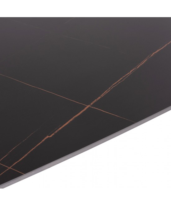 ΣΕΤ ΤΡΑΠΕΖΑΡΙΑΣ 5ΤΜΧ RAVEN HM21067.02 ΚΕΡΑΜΙΚΟ TOP ΜΑΥΡΟ ΜΑΡΜΑΡΟ--ΜΕΤΑΛΛΟ