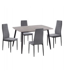 ΣΕΤ ΤΡΑΠΕΖΑΡΙΑΣ 5ΤΜΧ RAVEN HM21224.03 ΚΕΡΑΜΙΚΟ TOP ΓΚΡΙ ΜΑΡΜΑΡΟ--ΒΕΛΟΥΔΟ ΓΚΡΙ