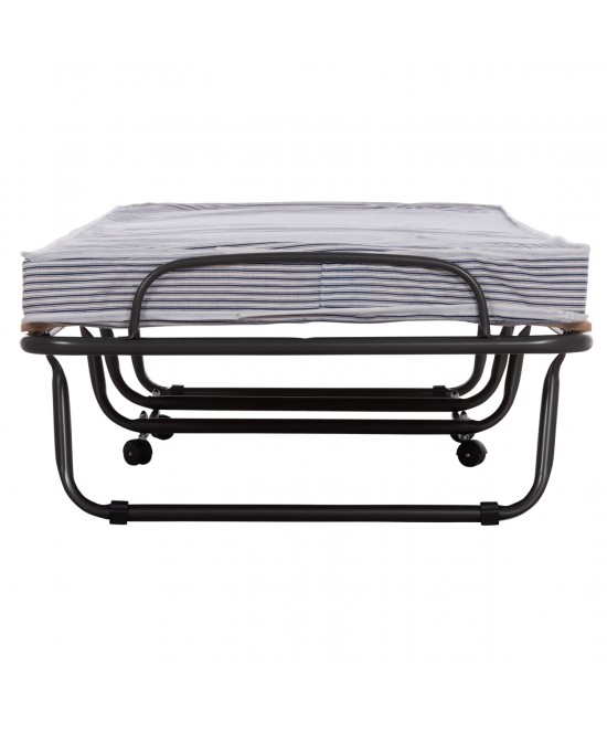 ΚΡΕΒΑΤΙ-ΡΑΝΤΖΟ ΙΤΑΛΙΑΣ NOBLE HM393.01 ΜΕΤΑΛΛΙΚΟ ΜΕ ΡΟΔΕΣ & ΣΤΡΩΜΑ 9εκ ΜΠΛΕ-ΛΕΥΚΟ 80x182x37.5Υεκ.