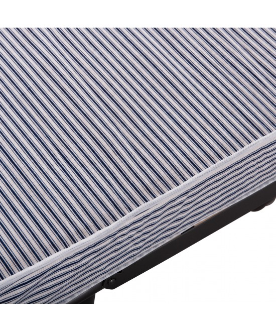 ΚΡΕΒΑΤΙ-ΡΑΝΤΖΟ ΙΤΑΛΙΑΣ NOBLE HM393.01 ΜΕΤΑΛΛΙΚΟ ΜΕ ΡΟΔΕΣ & ΣΤΡΩΜΑ 9εκ ΜΠΛΕ-ΛΕΥΚΟ 80x182x37.5Υεκ.