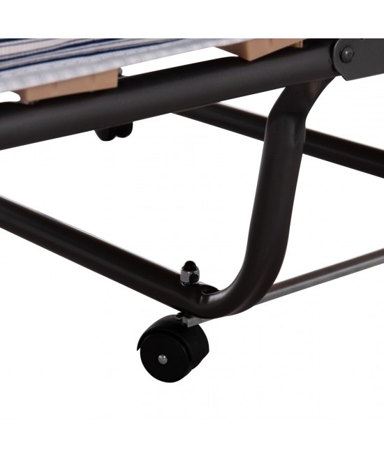 ΚΡΕΒΑΤΙ-ΡΑΝΤΖΟ ΙΤΑΛΙΑΣ NOBLE HM393.01 ΜΕΤΑΛΛΙΚΟ ΜΕ ΡΟΔΕΣ & ΣΤΡΩΜΑ 9εκ ΜΠΛΕ-ΛΕΥΚΟ 80x182x37.5Υεκ.