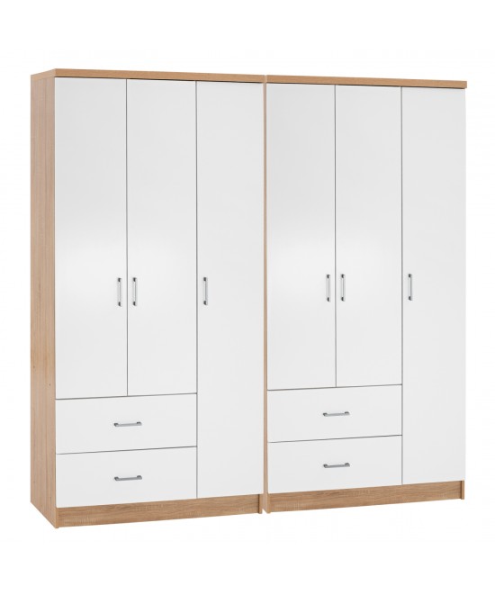 ΝΤΟΥΛΑΠΑ 6ΦΥΛΛΗ CAESAR HM21236.02 ΜΕΛΑΜΙΝΗ SONAMA & ΛΕΥΚΟ 180x42,5Χ181Υεκ.