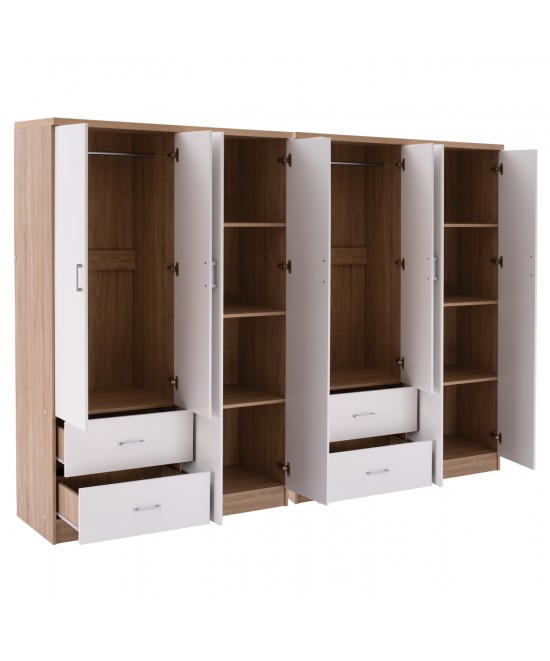 ΝΤΟΥΛΑΠΑ 8ΦΥΛΛΗ BRIANA HM21237.02 ΜΕΛΑΜΙΝΗ SONAMA & ΛΕΥΚΟ 241x42,5Χ180,5Υεκ.