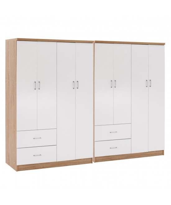 ΝΤΟΥΛΑΠΑ 8ΦΥΛΛΗ BRIANA HM21237.02 ΜΕΛΑΜΙΝΗ SONAMA & ΛΕΥΚΟ 241x42,5Χ180,5Υεκ.