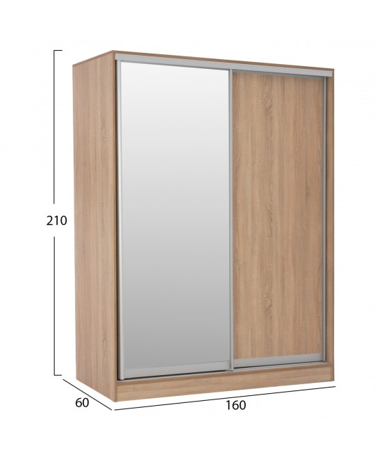 ΣΕΤ ΚΡΕΒΑΤΟΚΑΜΑΡΑΣ 6ΤΜΧ ADLER HM11759 ΜΕΛΑΜΙΝΗ SONAMA OAK-ΓΙΑ ΣΤΡΩΜΑ 160x200εκ