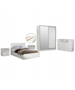 ΣΕΤ ΚΡΕΒΑΤΟΚΑΜΑΡΑΣ 6ΤΜΧ ADLER HM11759.03 ΜΕΛΑΜΙΝΗ ΛΕΥΚΗ-ΓΙΑ ΣΤΡΩΜΑ 160x200εκ