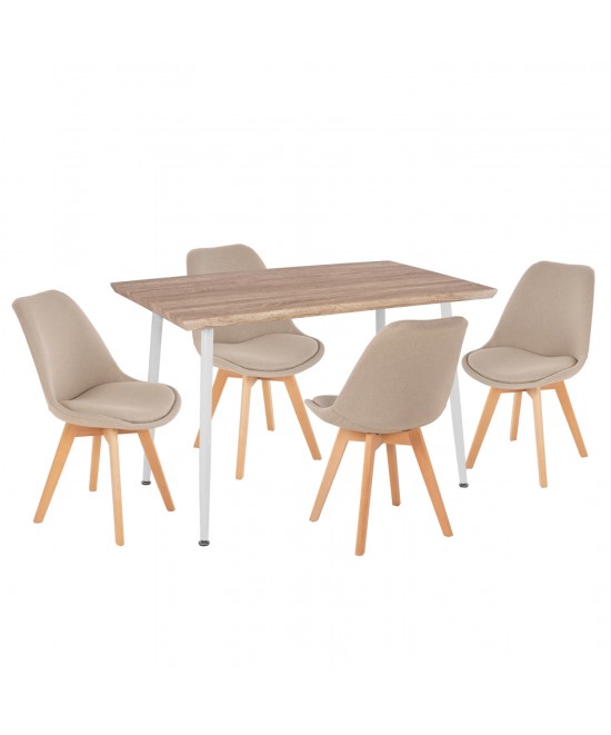 ΣΕΤ ΤΡΑΠΕΖΑΡΙΑΣ 5ΤΜΧ PALOMA HM10382 MDF TOP ΣΕ SONAMA--ΜΠΕΖ ΚΑΡΕΚΛΕΣ