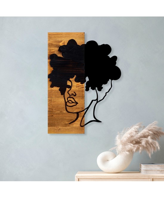 ΔΙΑΚΟΣΜΗΤΙΚΟ ΤΟΙΧΟΥ ΦΙΓΟΥΡΑ ΓΥΝΑΙΚΑΣ HM4750-ΦΥΛΛΑ ΜΕΤΑΛΛΟΥ-ΞΥΛΟ 35x3(βάθος)x50Υεκ.