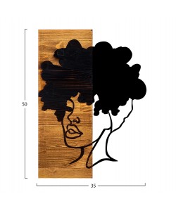 ΔΙΑΚΟΣΜΗΤΙΚΟ ΤΟΙΧΟΥ ΦΙΓΟΥΡΑ ΓΥΝΑΙΚΑΣ HM4750-ΦΥΛΛΑ ΜΕΤΑΛΛΟΥ-ΞΥΛΟ 35x3(βάθος)x50Υεκ.
