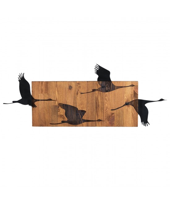 ΔΙΑΚΟΣΜΗΤΙΚΟ ΤΟΙΧΟΥ ΠΟΥΛΙΑ HM4812-ΦΥΛΛΑ ΜΕΤΑΛΛΟΥ ΜΑΥΡΑ-ΞΥΛΟ 90,5x3(βάθος)x34,5Υεκ.