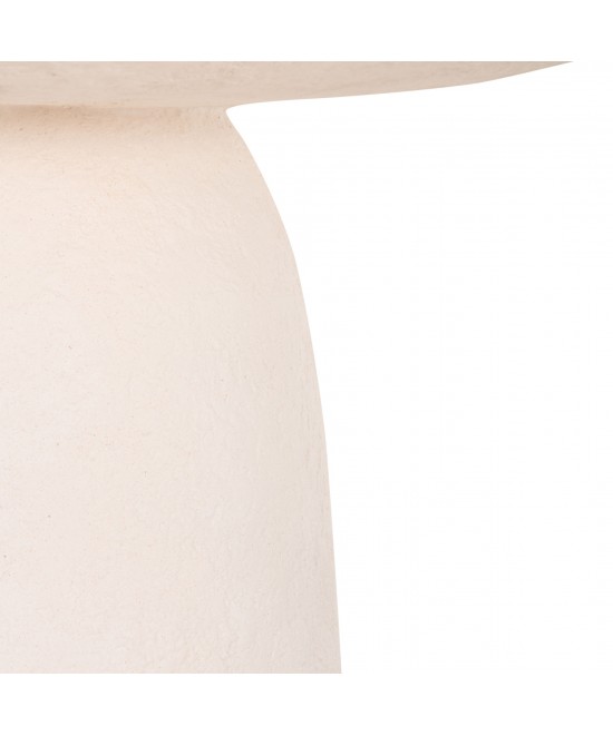 ΤΡΑΠΕΖΙ ΤΡΑΠΕΖΑΡΙΑΣ ΣΤΡΟΓΓΥΛΟ SEPPO HM18154.02 FIBER CEMENT ΛΕΥΚΟ--Φ119,5x75,5Υεκ.