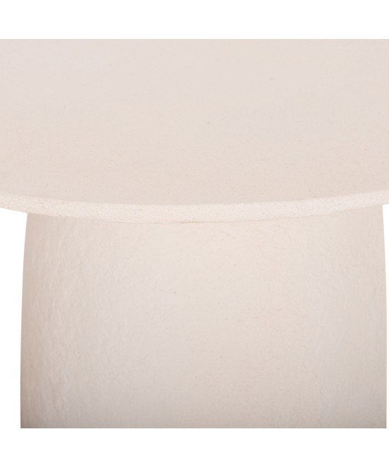 ΤΡΑΠΕΖΙ ΤΡΑΠΕΖΑΡΙΑΣ ΣΤΡΟΓΓΥΛΟ SEPPO HM18154.02 FIBER CEMENT ΛΕΥΚΟ--Φ119,5x75,5Υεκ.