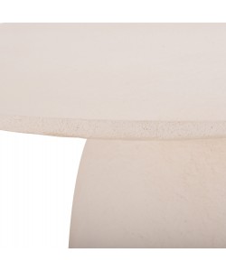 ΤΡΑΠΕΖΙ ΤΡΑΠΕΖΑΡΙΑΣ ΣΤΡΟΓΓΥΛΟ SEPPO HM18154.02 FIBER CEMENT ΛΕΥΚΟ--Φ119,5x75,5Υεκ.